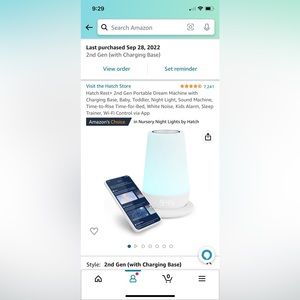 Hatch Sound Machine and Charging Base